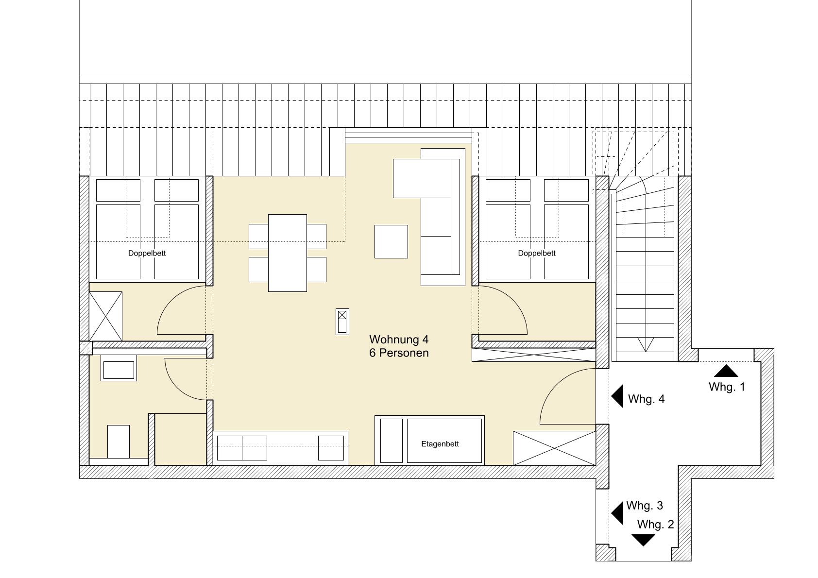  Wohnung 4 (6 Personen, 45 m²)